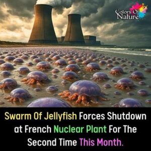 🇫🇷🪼An army of jellyfish attacks a nuclear plant in France for the second time this month, forcing engineers to shut down reactors. #france #jellyfish #fblifestyle